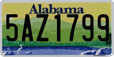 AL license plate 5AZ1799
