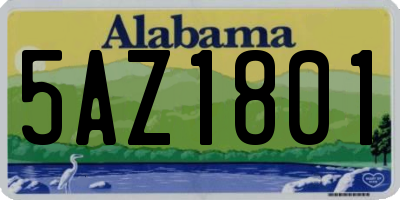 AL license plate 5AZ1801