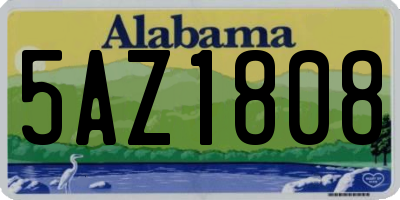 AL license plate 5AZ1808