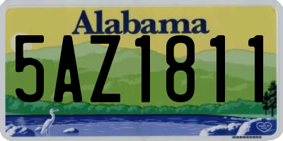 AL license plate 5AZ1811