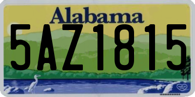 AL license plate 5AZ1815