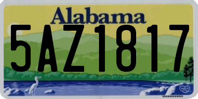AL license plate 5AZ1817