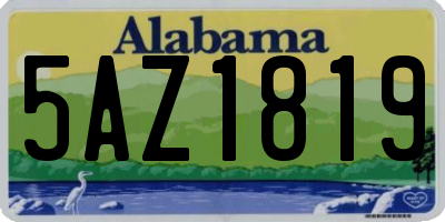 AL license plate 5AZ1819