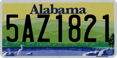 AL license plate 5AZ1821