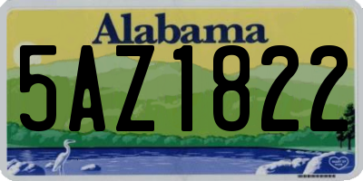 AL license plate 5AZ1822