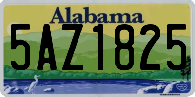 AL license plate 5AZ1825