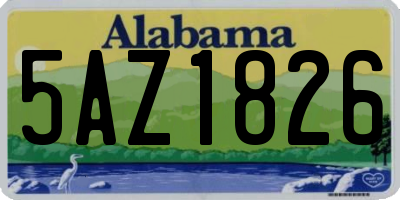 AL license plate 5AZ1826