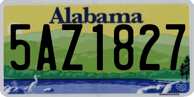 AL license plate 5AZ1827