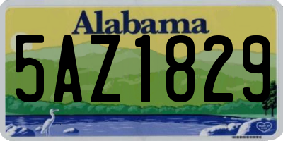 AL license plate 5AZ1829