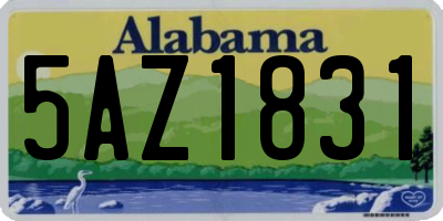 AL license plate 5AZ1831