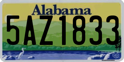 AL license plate 5AZ1833
