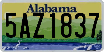AL license plate 5AZ1837