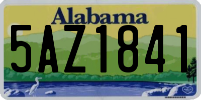 AL license plate 5AZ1841