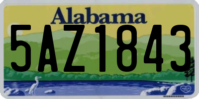AL license plate 5AZ1843