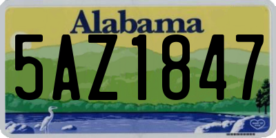 AL license plate 5AZ1847