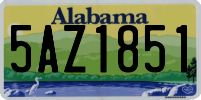 AL license plate 5AZ1851