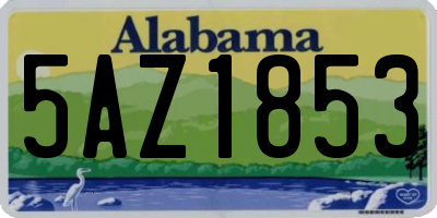 AL license plate 5AZ1853
