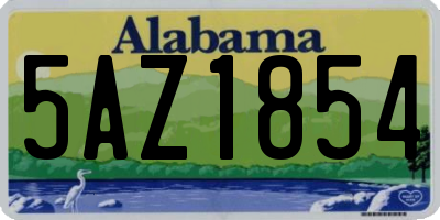 AL license plate 5AZ1854