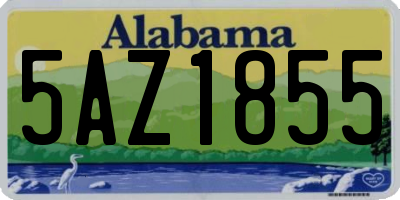 AL license plate 5AZ1855
