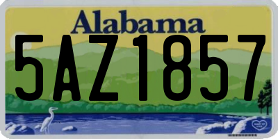 AL license plate 5AZ1857