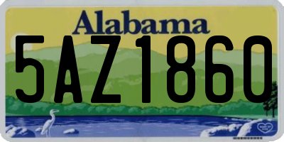 AL license plate 5AZ1860