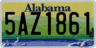 AL license plate 5AZ1861