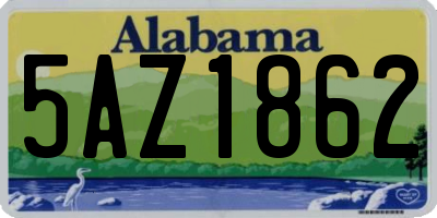 AL license plate 5AZ1862