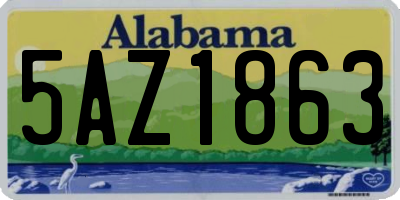 AL license plate 5AZ1863