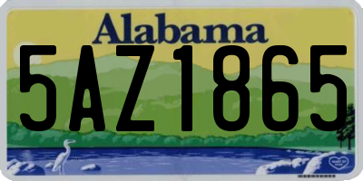 AL license plate 5AZ1865