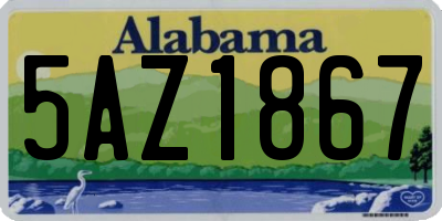 AL license plate 5AZ1867