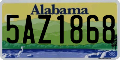 AL license plate 5AZ1868