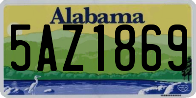 AL license plate 5AZ1869