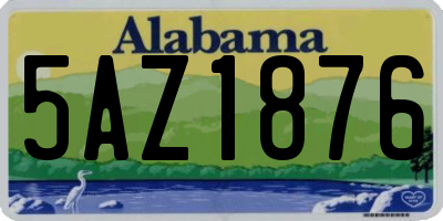 AL license plate 5AZ1876