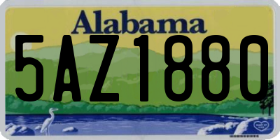 AL license plate 5AZ1880