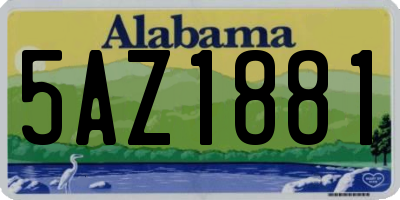 AL license plate 5AZ1881