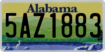 AL license plate 5AZ1883