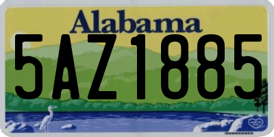 AL license plate 5AZ1885