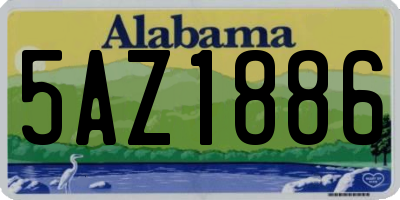AL license plate 5AZ1886