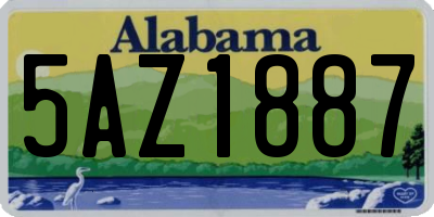 AL license plate 5AZ1887