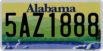 AL license plate 5AZ1888