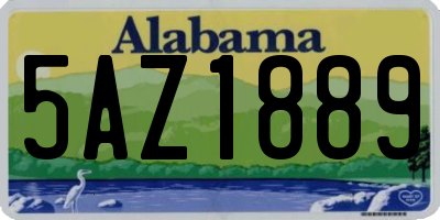 AL license plate 5AZ1889