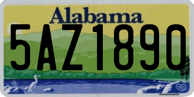 AL license plate 5AZ1890