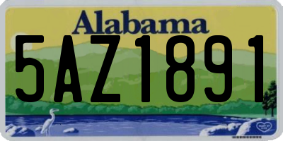 AL license plate 5AZ1891