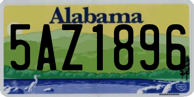 AL license plate 5AZ1896