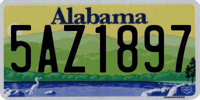 AL license plate 5AZ1897