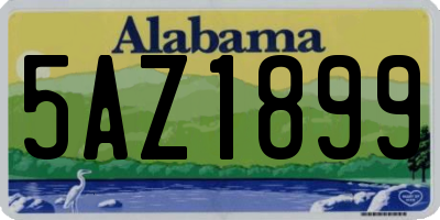 AL license plate 5AZ1899