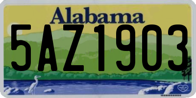 AL license plate 5AZ1903