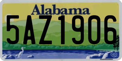 AL license plate 5AZ1906