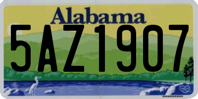 AL license plate 5AZ1907