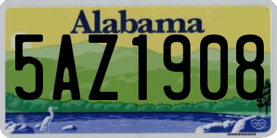 AL license plate 5AZ1908